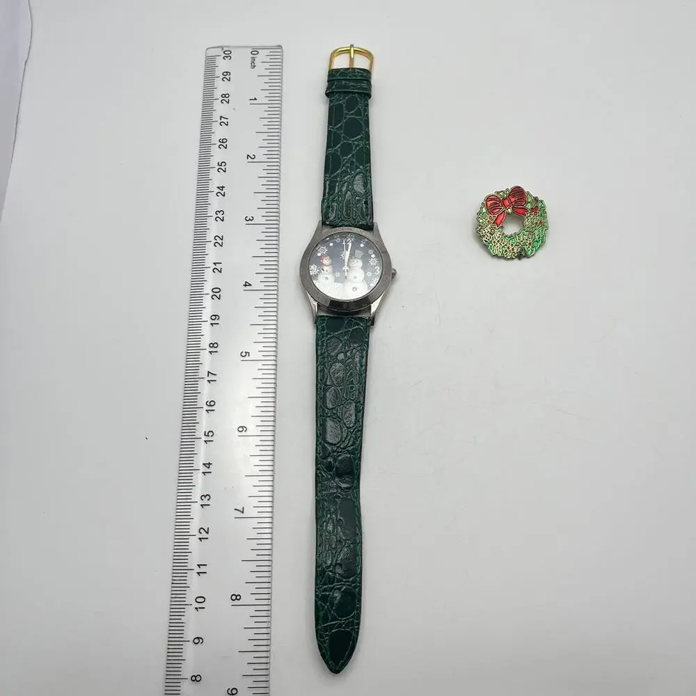 Silver snowman watch
